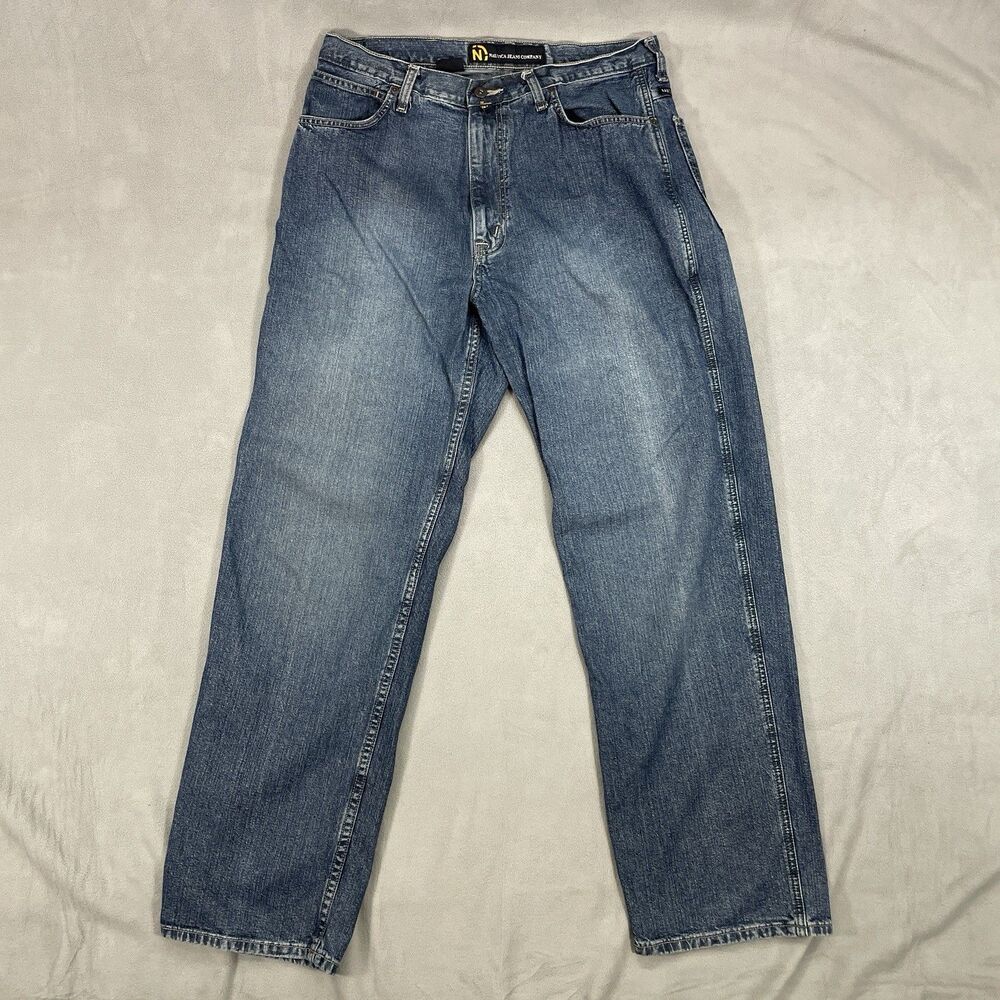 Vintage Nautica Jeans 33x32 Mens Baggy Loose Y2K Medium Wash Denim